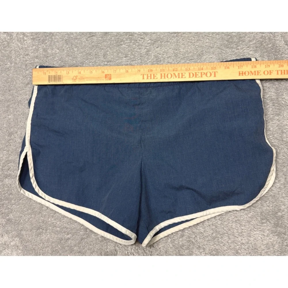 Vintage 70s Jantzen Swim Trunks Mens 34 Blue Dolphin Hem Retro Mesh Liner USA